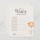 Papier Voeux pour bébé Beary mignon Baby shower jeu (Devant / Derrière)