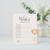 Papier Voeux pour bébé Beary mignon Baby shower jeu (Debout devant)