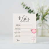 Papier Voeux pour bébé Beary rose mignon Baby shower jeu (Debout devant)