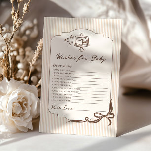 Papier Vœux pour bébé Cafe bebe Baby Shower dessiné à la 