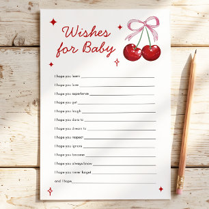 Papier Vœux pour bébé Cerise sur le dessus Jeu pour Baby 