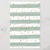 Papier Voeux pour bébé Prince Lion vert Floral (Dos)