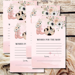Papier Voeux Pour Bébé Saddup Western Cowgirl Thème