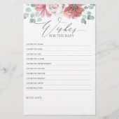 Papier Voeux pour le bébé - Baby shower Fun Jeu Floral (Devant)