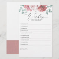 Voeux pour le bébé - Baby shower Fun Jeu Floral