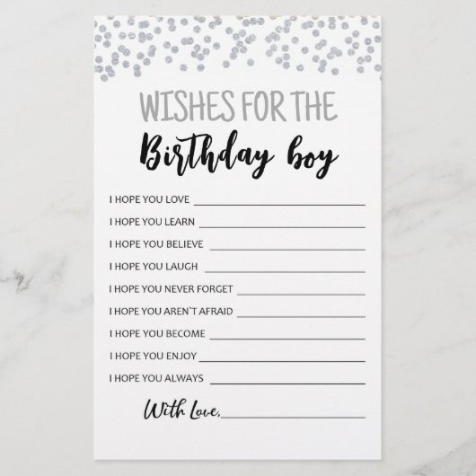 Papier Voeux pour le jeu Anniversaire Jour d'anniversaire (Devant)