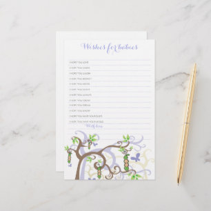 Papier Voeux Pour Twins Bébé Pois Violet Dans Un Jeu De P