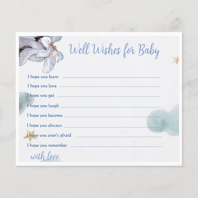 Papier Voeux vintages pour bébé (Devant)