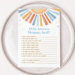 Papier Voici le Baby shower Fils qui connaît le meilleur 