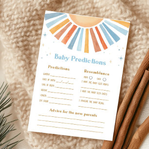Papier Voici le jeu de prédictions de bébé Fils