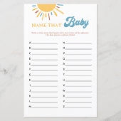 Papier Voici Le Nom Du Fils Que Bébé Jeu (Devant)