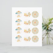 Papier Voici les Sons Twin Boy Cupcake Toppers (Debout devant)