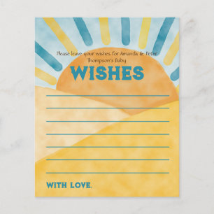 Papier Voici les souhaits de Baby shower Blue Ray Sunshin