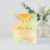 Papier Voici L'Invitation Du Baby shower Soleil (Debout devant)