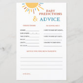 Papier Voici venir le fils Bébé Prédictions et Conseils (Devant)