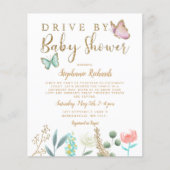 Papier Voie papillon budgétaire par invitation Baby showe (Devant)