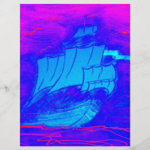 Papier voilier fluorescent 1