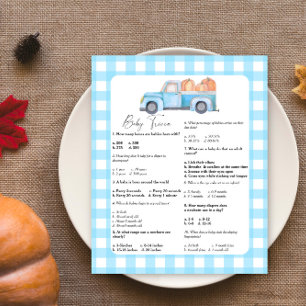Papier Voiture avec citrouilles - Baby Trivia Baby shower