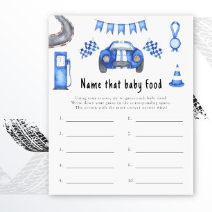 Papier Voiture de course - Nom de l'aliment pour bébé jeu