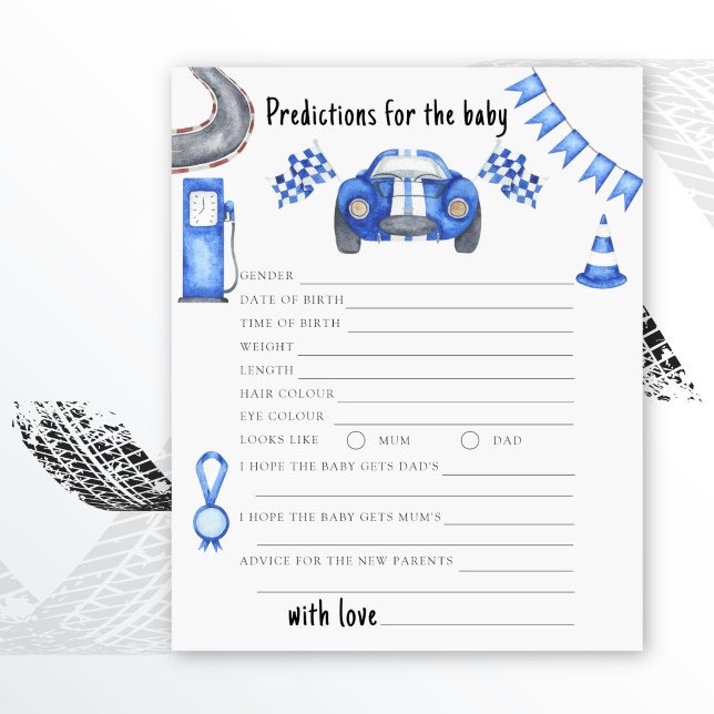 Papier Voiture de course - prédictions et conseils pour b (Créateur téléchargé)