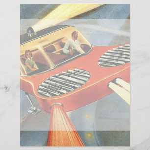 Papier Voiture futuriste de science-fiction vintage