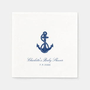 papier voor anker van een nautische Baby shower Servet