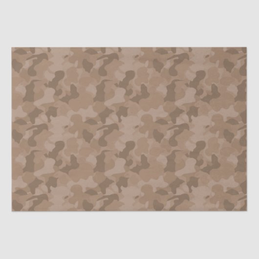 Papier voor baby's met bruin camouflage (Voorkant)