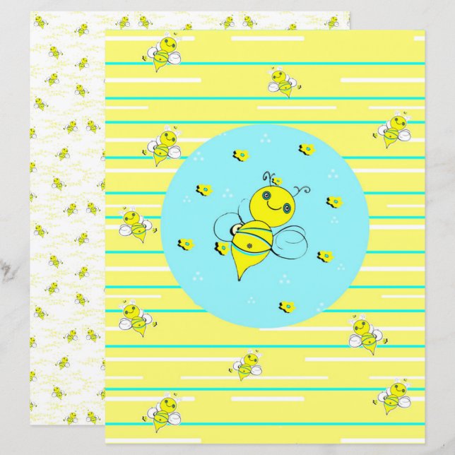 Papier voor beenHappy Scrapbook - 01 (Voorkant / Achterkant)