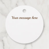 Papier voor bruin en wit diamant bedankjes labels (Achterkant)