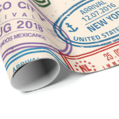 Papier voor cadeaubonnen met paspoortzegels (Rol Hoek)