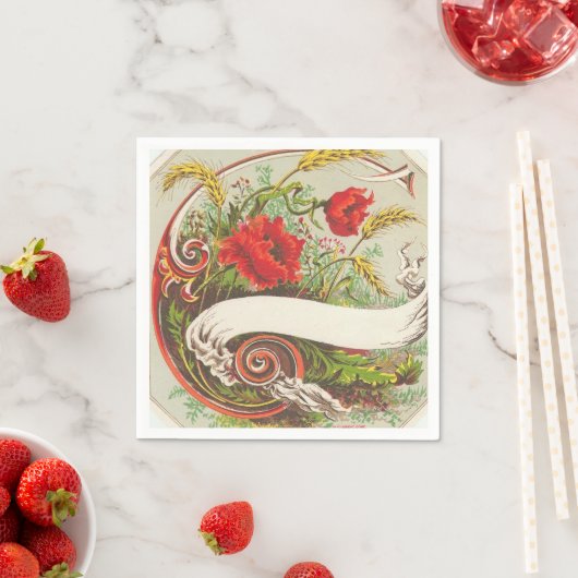  papier voor de Floral Servet (Insitu)