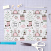 Papier voor Eigen tekst met prettig kerstpatroon (Craft)