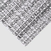 Papier voor grafisch alfabet-soep (Detail)