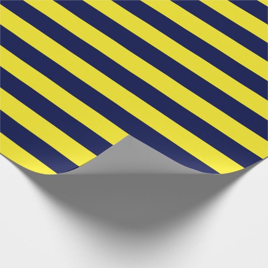 Papier voor grote marineblauw en gele stripes (Hoek)