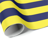Papier voor grote marineblauw en gele stripes (Rol Hoek)
