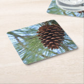 papier voor herbruikbare pijnkannen vierkante kartonnen onderzetter (Schuin)