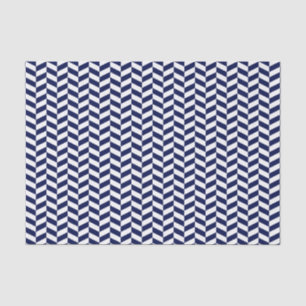 Papier voor het marineblauw en wit herringbone