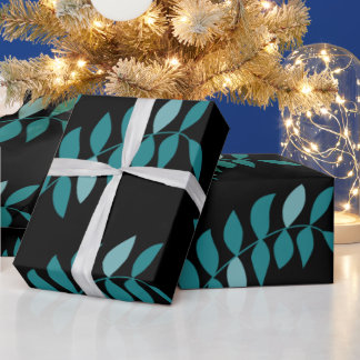 Papier voor het ompakken van Aqua en Black Tropica