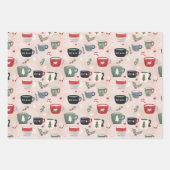 Papier voor het ompakken van cacao- en kerstlampje inpakpapier vel (Voorkant)