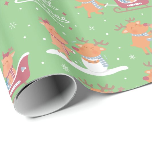 Papier voor het ompakken van kerst met fijne kerst (Rol Hoek)