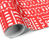 Papier voor het ompakken van rode modderkleding (Rol Hoek)