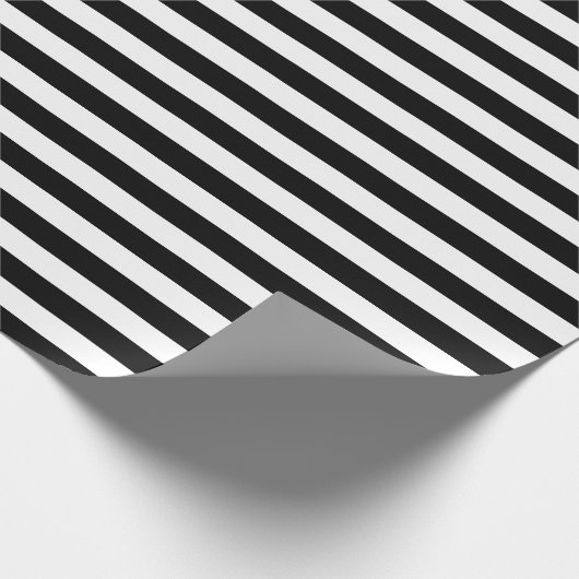 Papier voor het ompakken van zwarte en witte strep (Hoek)