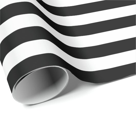 Papier voor het ompakken van zwarte en witte strep (Rol Hoek)