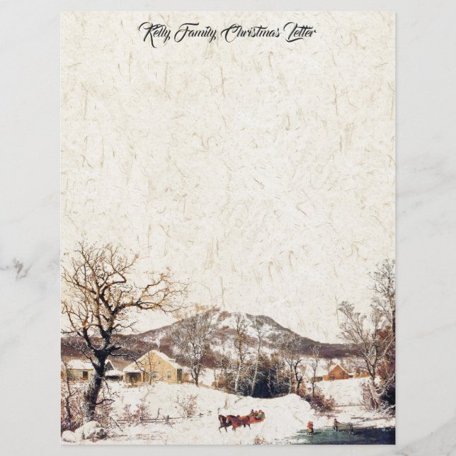 Papier voor het schrijven van kerstbrieven uit de  briefhoofd (Voorkant)