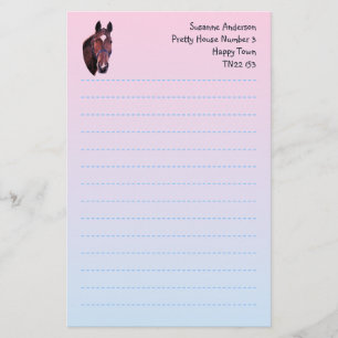 Papier voor het schrijven van paarden