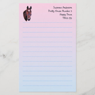 Papier voor het schrijven van paarden