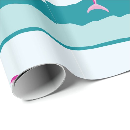 Papier voor het verpakken van dolfijnenthema's (Rol Hoek)