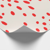 Papier voor het verpakken van rode en crèmekleurig (Hoek)