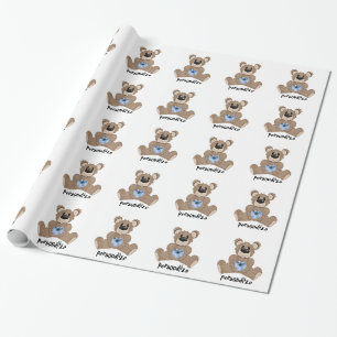 Papier voor het verpakken van Teddy Bear personali