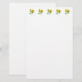 Papier voor kantoorbenodigdheden en zonnebloemen (Voorkant / Achterkant)